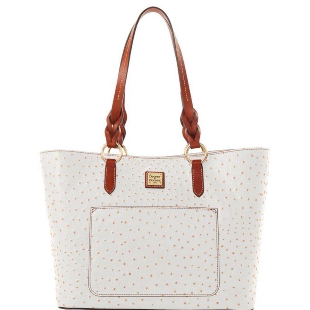 Dooney & Bourke White Tote with Tan Accents - NWOT